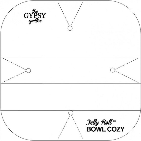 Jelly Roll Bowl Cozy Template by Gypsy Quilter, TEMPLATE ONLY, Batting Sold  Separately, Sports Party Bowl Decor 