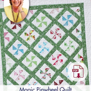 Digital Download Magic Pinwheel Quilt Pattern by Eleanor Burns