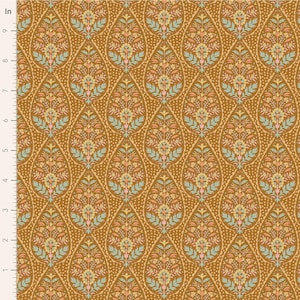 Tilda - Sanctuary - Adina - Ochre, sold by the quarter yard, choose your cut