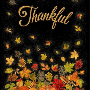 Thankful from Timeless Treasures - PANEL - Metallic Panel
