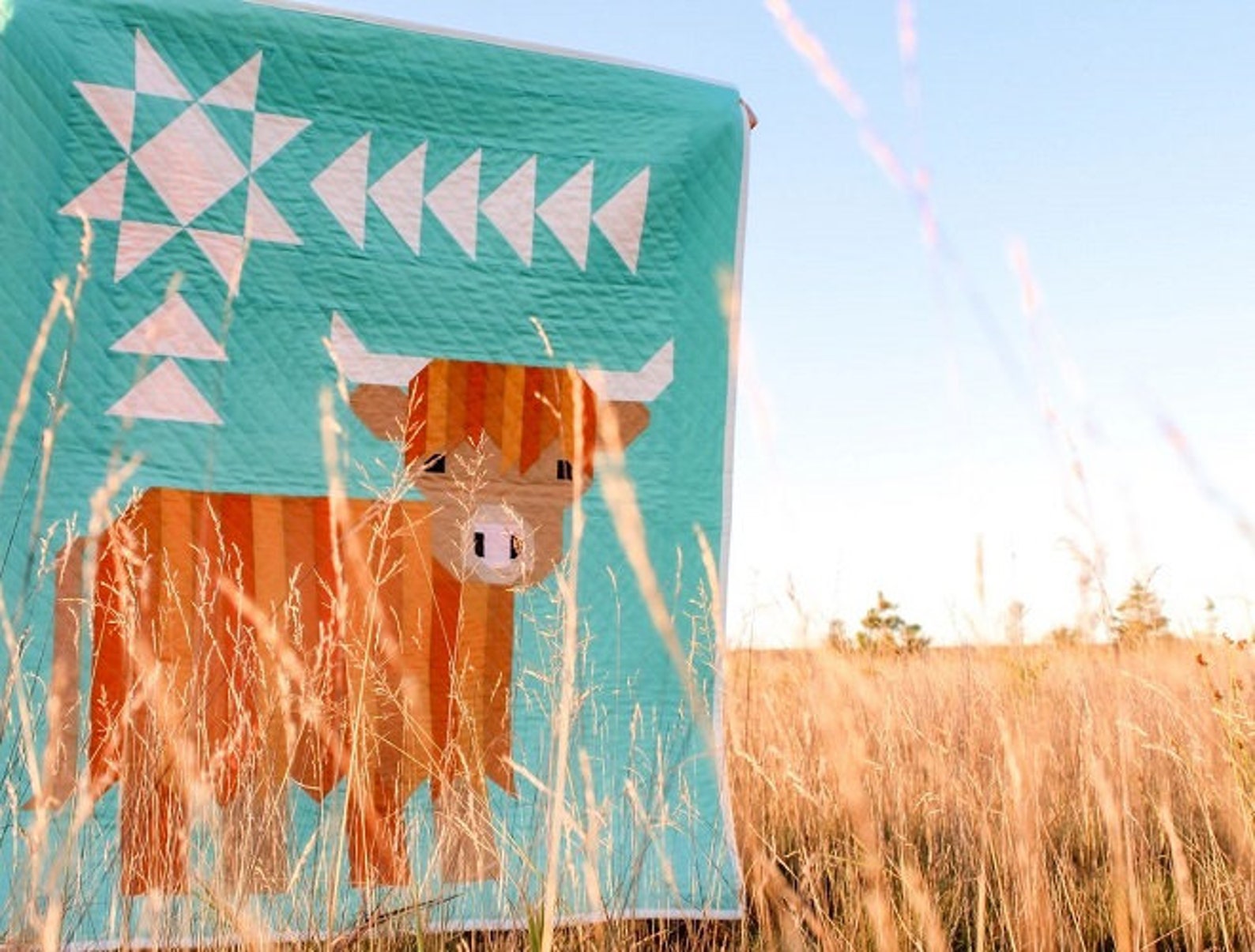 Coo Pattern Cattle Call - A Highland Coo Quilt Pattern by Art East Quilting Co ...