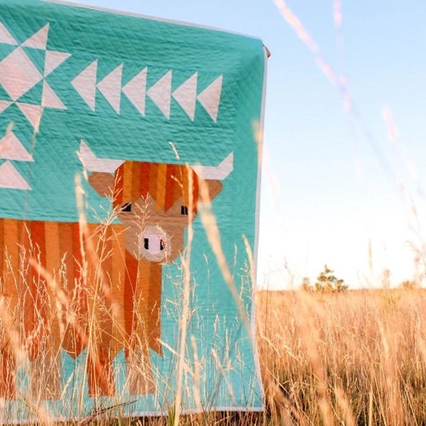 Highland Cow Quilt Pattern Etsy