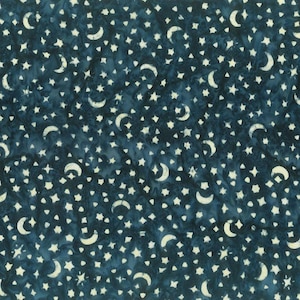 NORTHCOTT - Banyan Batiks - Haunted House - Stars - Midnight - K70092, fabric sold by the quarter yard, choose your cut