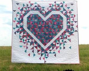 Exploding Heart Quilt Pattern by Slice of Pi Quilts, 8424EH