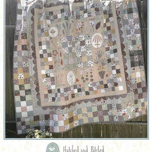 Where Wildflowers Grow Pattern by Anni Downs of Hatched and Patched - Intricate floral appliqué quilt pattern