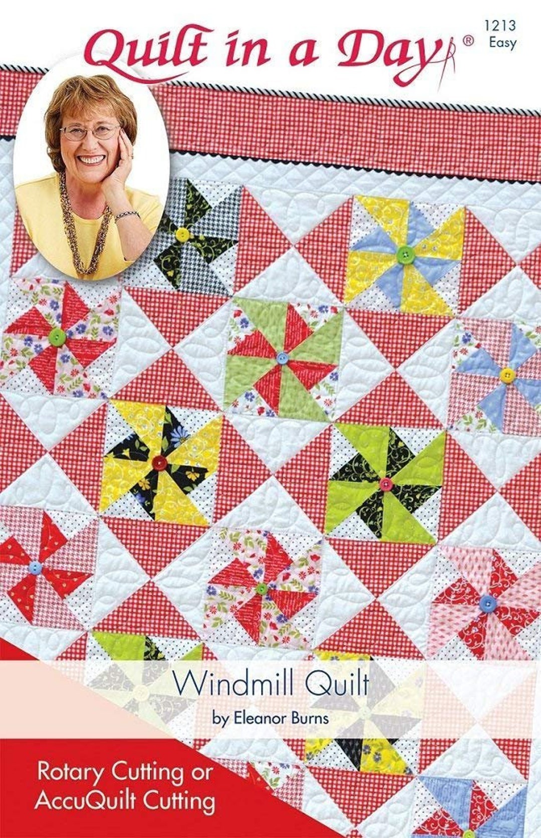 Instant Download Windmill Quilt Pattern by Quilt in a Day, Print Now