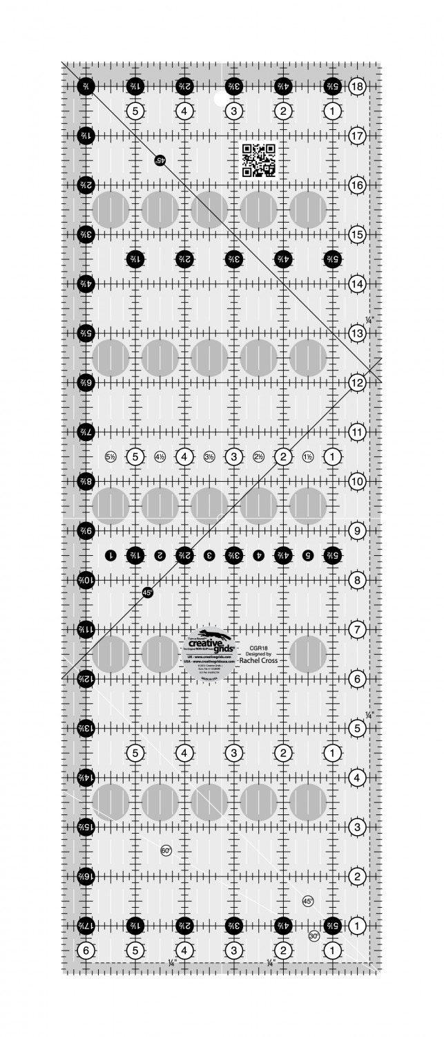 Creative Grids Basic Range Quilt Ruler - 6 Square