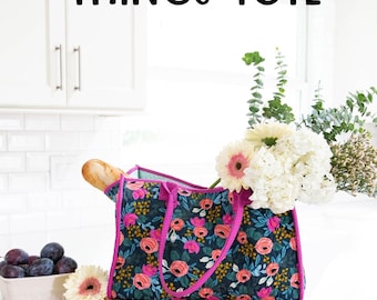 All The Things Tote Pattern by Knot and Thread Designs - Quilted tote bag pattern