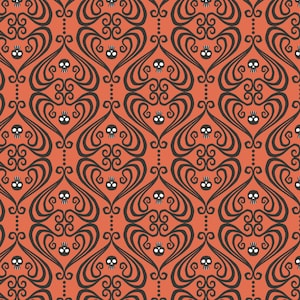 Ornaments - Red/Black - Gothic Whimsy by Anequ Studio for Cloud 9 Fabrics, sold by the quarter yard, choose your cut