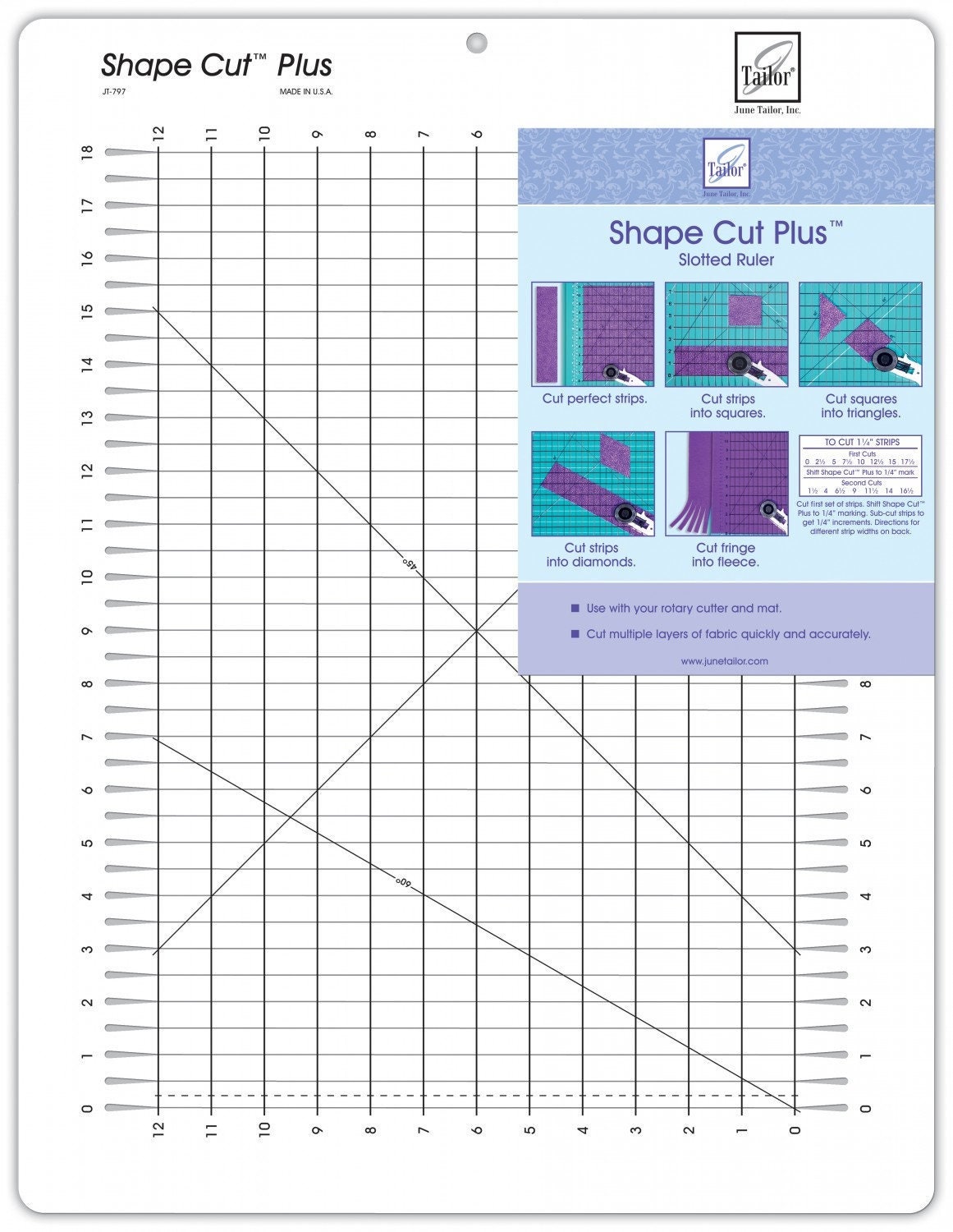 Charming Shape Cut by June Tailor Inc 730976017374 Rulers & Templates