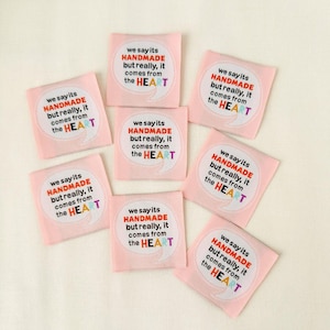 From the Heart Woven Labels 8pk by Minki Kim - sew in woven quilt and handmade sewing project labels