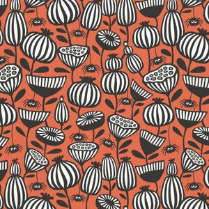 Spiders Garden - Red - Gothic Whimsy by Anequ Studio for Cloud 9 Fabrics, sold by the quarter yard, choose your cut