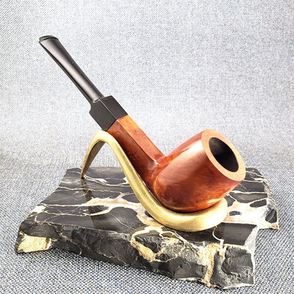 BILLARD anglais non fumé (par Comoy): vintage de 70 's -80 «New Old stock» Straight billard sq. Shank lisse Briar tabac fumant la pipe
