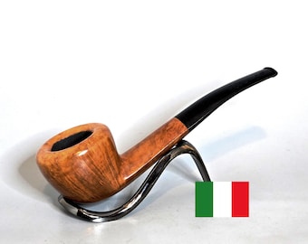 Filtro SAVINELLI 316KS de 6 mm: ¡Impecable! Pipa de tabaco italiana vintage de los años 90, de brezo de grano recto, con vástago ovalado curvado, modelo Dublin, con boquilla de repuesto.