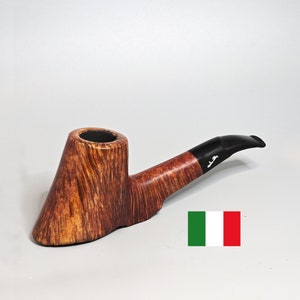 SAVINELLI AUTOGRAPH 6 6MM Filter: Nice+/Clean! 80s-90s Italian Vintage Estate Straight/Flame Grain Briar Lg. Volcano Freehand Tobacco Pipe