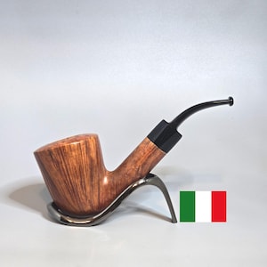 SAVINELLI LINEA ARTISAN 6MM Filter: Nice+/Clean! 90s-2000s Italian Vintage Estate Straight Grain Briar Large Bent Dublin Tobacco Pipe