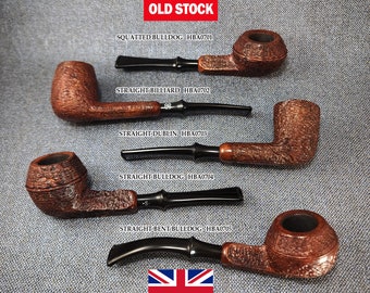 OLD ENGLAND (por SASIENI): ¡Sin fumar / New Old Stock! 70's-80's English Vintage Sandblast Briar Pipas para fumar tabaco