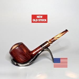ANDERSON BRIAR PIPES: Unsmoked/New Old Stock! 2010&#39;s American Artisan Straight Grain Briar Small Str. Billiard  w/Acrylic Stem Tobacco Pipe
