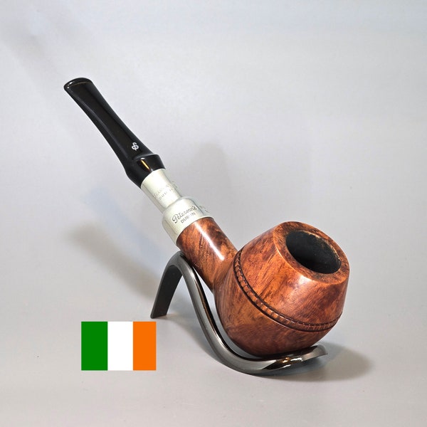 PETERSON'S DUBLIN "Y2002 L.E." 964/1000: Nice/Clean! 2002 Rep. of Ireland Vintage Estate Birds-Eye Briar w/Silver Mount/Spigot Tobacco Pipe