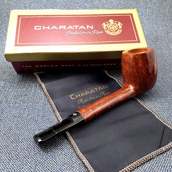 charatan tobacco CHARATAN'S MAKE SPECIAL 30120DC: New in Box! 60's-70's (2nd Lane Era)  Smooth Briar Canadian W/double Comfort Saddle Stem Tobacco Pipe
