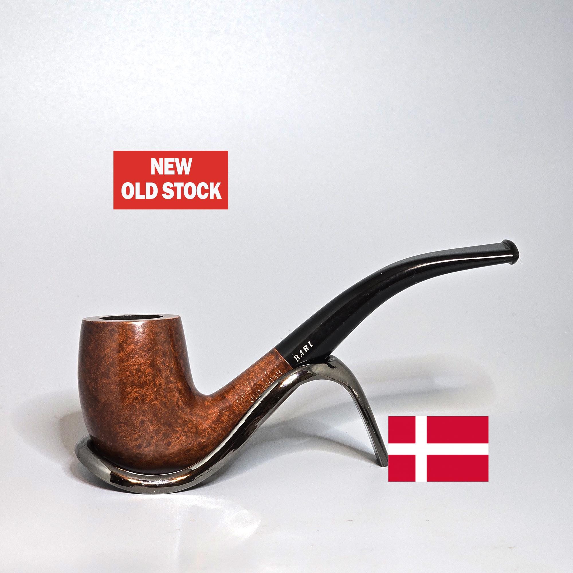 BARI SELECT NATURE Old Briar 93: Nice/Clean! 80's-90's Danish Vintage Estate  Birds-Eye Briar Str. Long Billiard w/Pinched Stem Tobacco Pipe