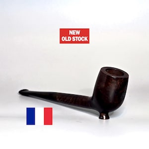 COURRIEU COGOLIN Vieille Bruyere: Unsmoked/New Old Stock! 70&#39;s-80&#39;s France Vintage Birds-Eye Briar Long Canted Forward Cutty Tobacco Pipe