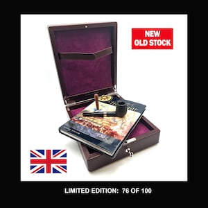 DUNHILL BATTLE of TRAFALGAR Shell 5103 (L.E. 76/100): Unsmoked! 1999 English Sandblasted Str. Billiard/Book/Tamper Set in Case Tobacco Pipe