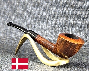 W.O. LARSEN HANDMADE Select: Nice/Clean! 70's-80s Danish Vintage Estate Smooth Straight Grain Briar Small Tipped Dublin Tobacco Smoking Pipe