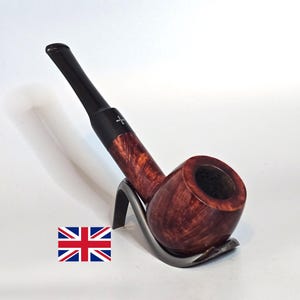 BARLING &quot;THE ALBERT&quot; 9mm Filter: Nice/Clean! 1980&#39;s Post Transition Period London England Vintage Estate Birds-Eye Briar Lg. Str. Apple Pipe