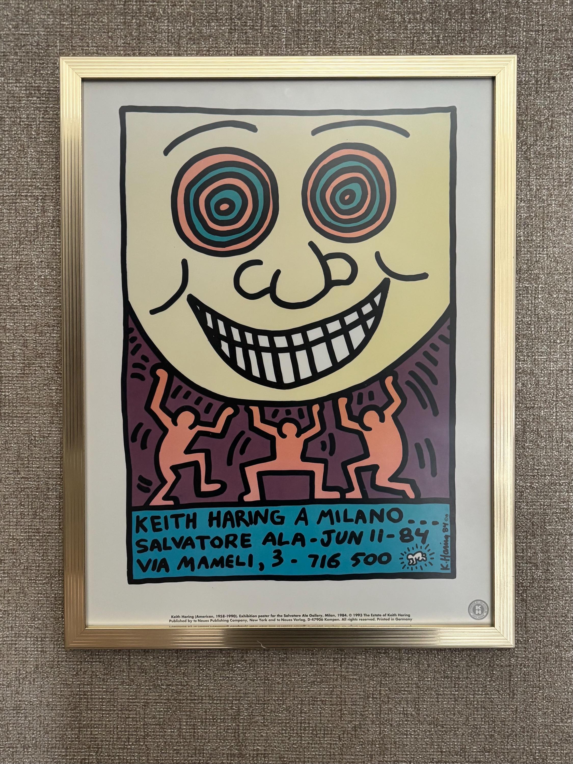 Litografia originale di Keith Haring “a Milano.…”
