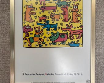 Keith Haring Litho – “4. Sabato del designer tedesco” Düsseldorf 1991