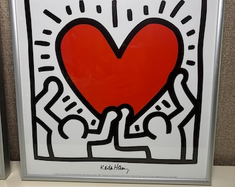 Litografia originale di Keith Haring (Amore)