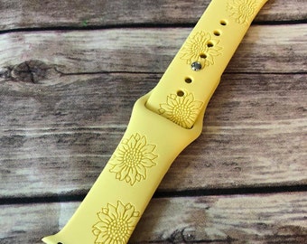 Sunflower Watchband File SVG Watch Band Floral Watch Pattern