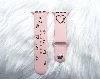 Music Notes Watchband File SVG Watch Band Music Lover Teacher Watch Pattern