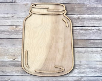 Mason Jar Glowforge SVG Laser-Datei, Monogramm Mason Jar, Mason Jar Tür aufhänger SVG