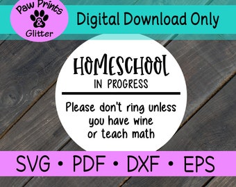 Homeschool In Bearbeitung SVG E-learning Wein Math Virtuelle Homeschooling Datei
