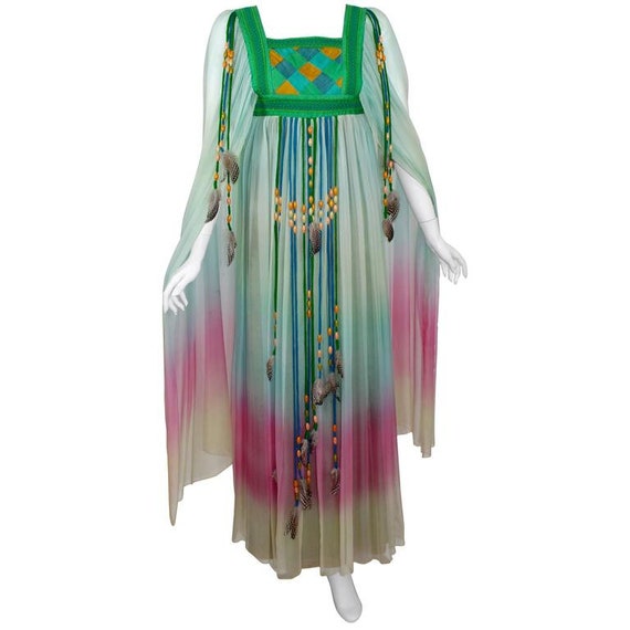 1975 Gina Fratini Elizabeth Taylor Ombre Chiffon W