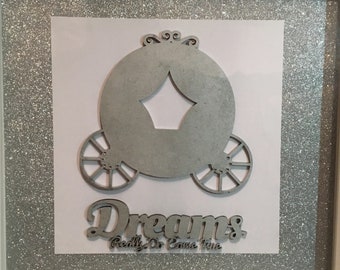 Dreams really do come true 3D glitter frame