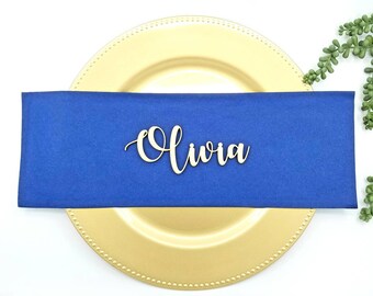 Wooden Wedding Place Cards: Elegant Name Cut Outs