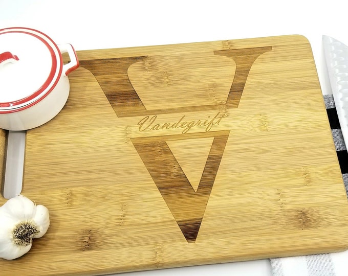 Personalized Cutting Board | Family Name | Wedding Gift | Newlywed Gift | House Warming | Kitchen Decor | First Year Marriage Gift