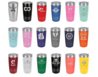 Personalized 20oz Tumbler, ADD YOUR LOGO, Powder Coated, Laser Engraved Cup, Corporate Gift, Branded, Wholesale Tumblers, Bulk Tumblers