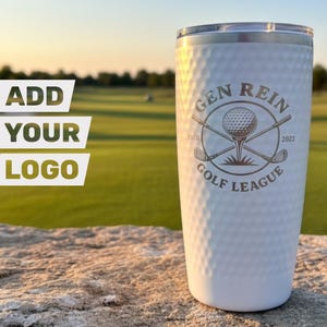 Vasos de golf con logotipo, regalo de golf con logotipo personalizado, vasos para eventos de golf con logotipo empresarial, incluye su logotipo grabado, idea personalizada para torneos de golf.