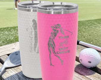 Personalized 20oz Golf Ball Tumbler: Golf Gifts for Her, Golf Gifts for Women, Custom Golf Gifts, Mother's Day Gift, Golf Cart Accessories