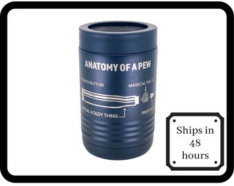 Anatomin hos en Pew-burkkylare: Graverad present i rostfritt stål