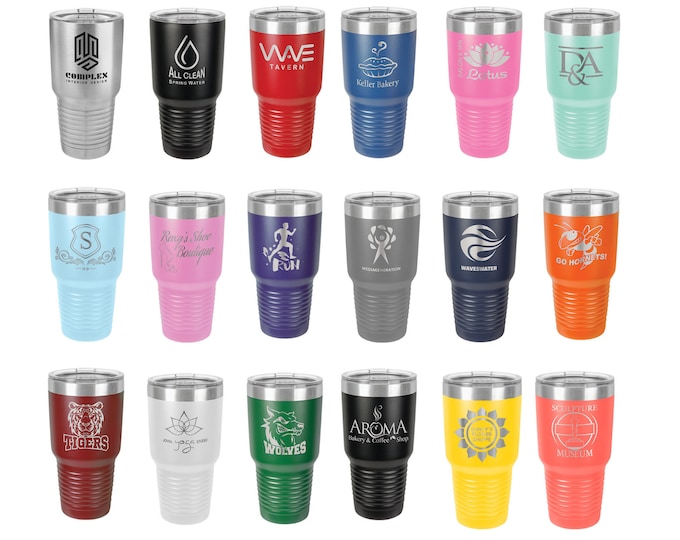 Personalized 30oz Tumbler,  ADD YOUR LOGO, Powder Coated, Laser Engraved Cup, Cooperate Gift, Branded, Wholesale Tumblers, Bulk Tumblers