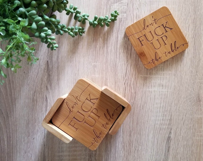 STOCKING STUFFER IDEA | Don't Fuck Up The Table Coasters | Funny Christmas Gift | Gift for Brother | Funny Gift for Dad | Funny Gift for Mom