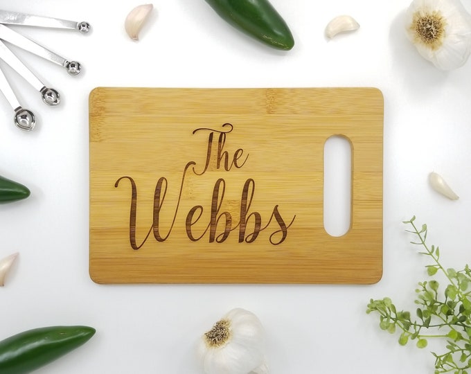 CHRISTMAS GIFT IDEA | Personalized Cutting Board | Closing Gift | House Warming | Closing Gift |  Add Your Logo | Family Name | Gift for Mom