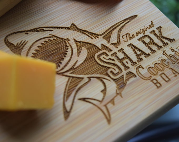 SHARK COOCHIE BOARD | The Original Shark Coochie Cutting Board Funny Gift | Shark Coochie Charcuterie | White Elephant Gift Funny Christmas