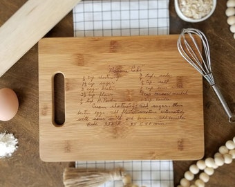 Personalisiertes Rezept-Schneidebrett: Bambus mit Gravur