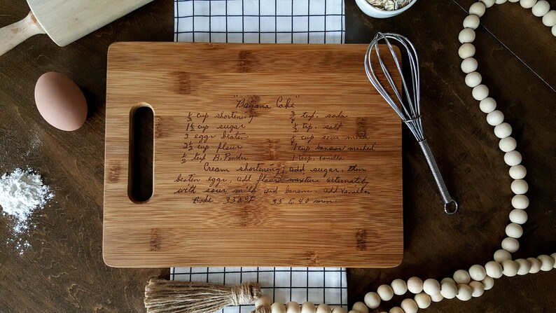 Chai Tea Sugar Cookie Recipe Laser Engraved Charcuterie Board - Thumbnail 2